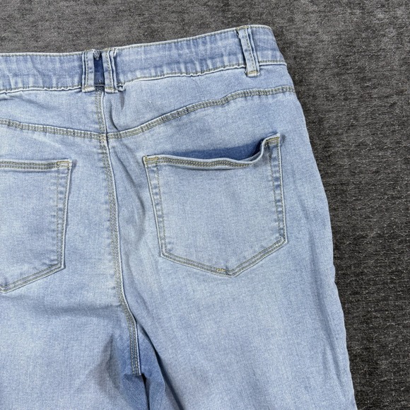 Knox Rose Jeans Womens Size 8 Blue Straight Aztec Embroidered Casual Denim Pants - Picture 15 of 16